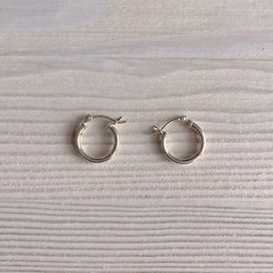 Silver hoop earrings